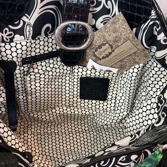Brighton Black and White Swirl Shoulder Bag with DustBag, Brand New! - Picture 8 of 12